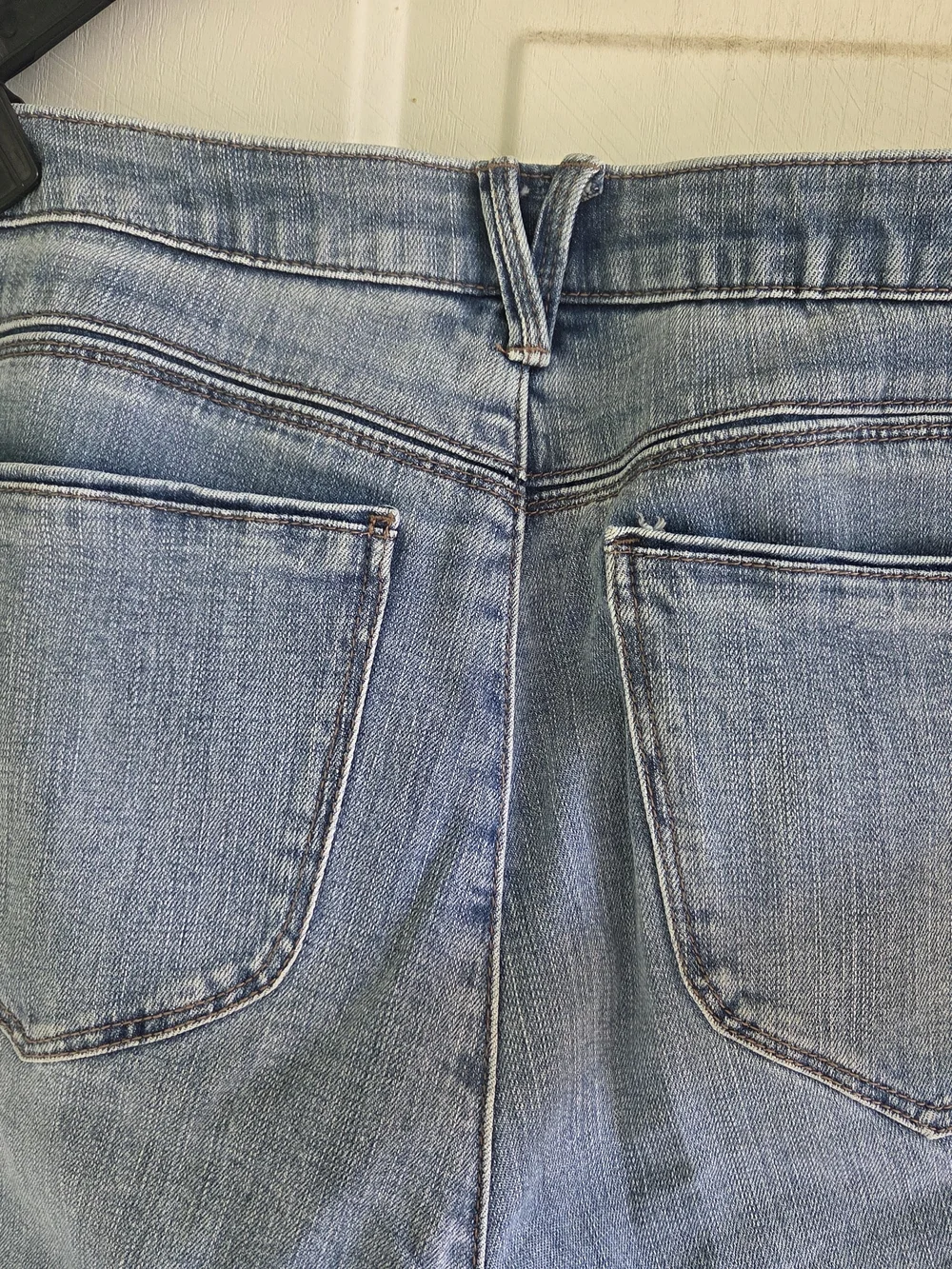 Democracy Light Blue Crop Jeans - Classic Five-Pocket - Picture 4 of 5
